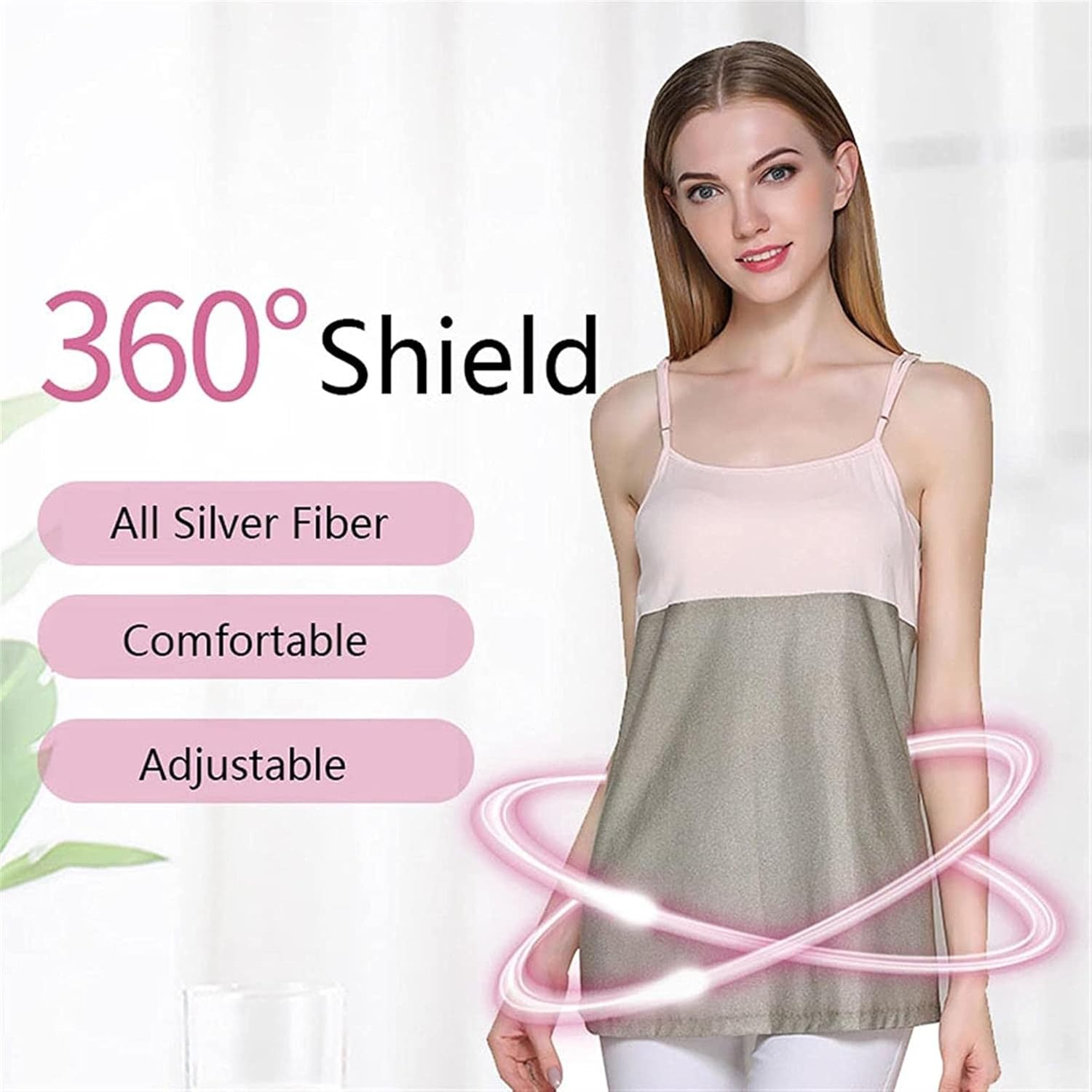 Maternity Wear, Shielding Radiation Suit anti Electromagnetic Household Appliances Pregnancy Protection Apron Clothes(L) image number 6