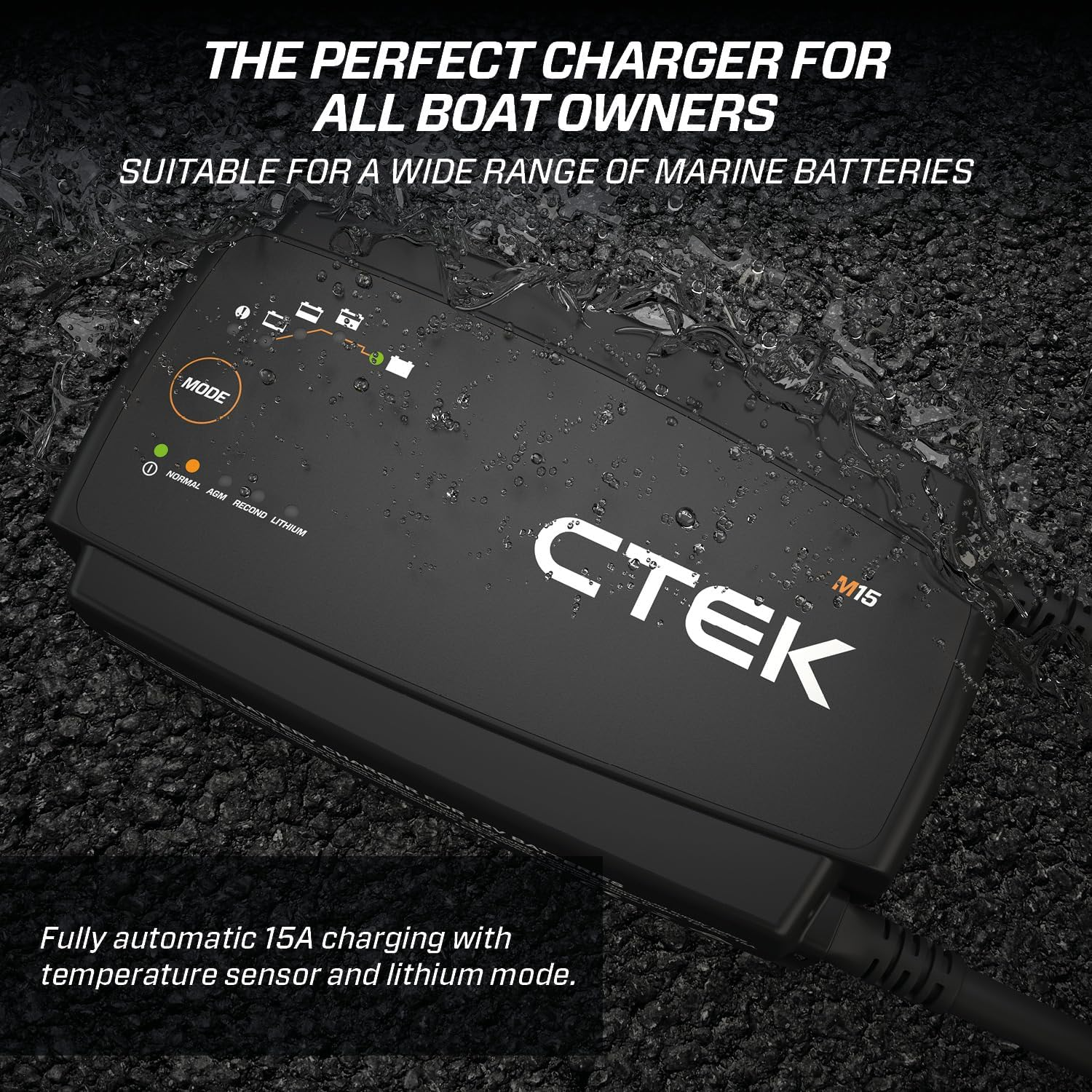 CTEK M15 Marine Charger - 15A Battery Charging for Marine Batteries image number 6