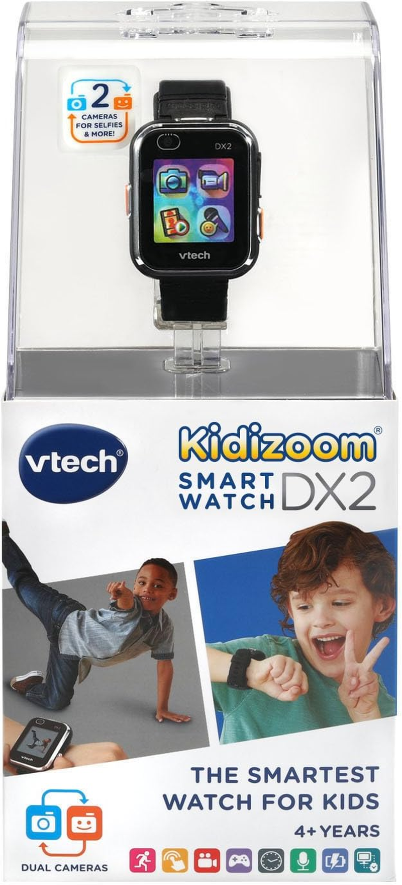 Vtech Kidizoom Smartwatch DX2 - Wearables Kid Watch - 193860 - Black - Pink image number 2