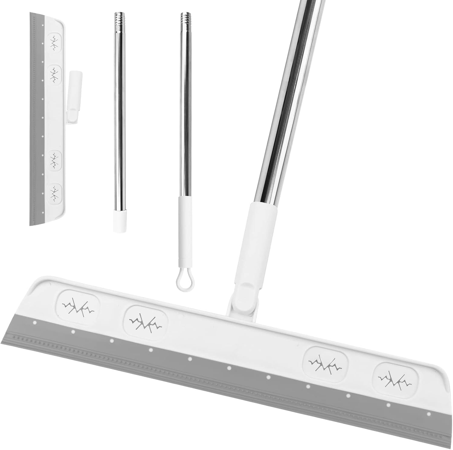 Homiliky Floor Squeegee Mop, Widen Wet Room Floor Squeegee, Quick Drying Water Broom Squeegee Floor Scrubber for Water Scraping, Dusting, Stain Removing, Window Scraping image number 3