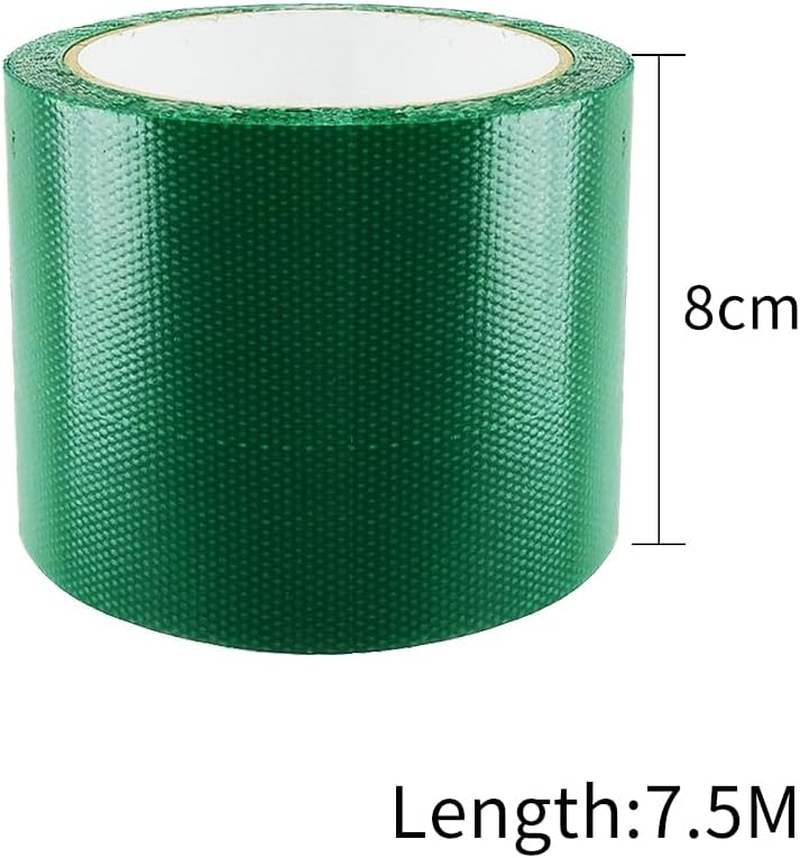 7.5M Glass Fiber Tent Repair Canvas Adhesive Patches Rain Cloth Repair Tape 8CM Green - Blue image number 4