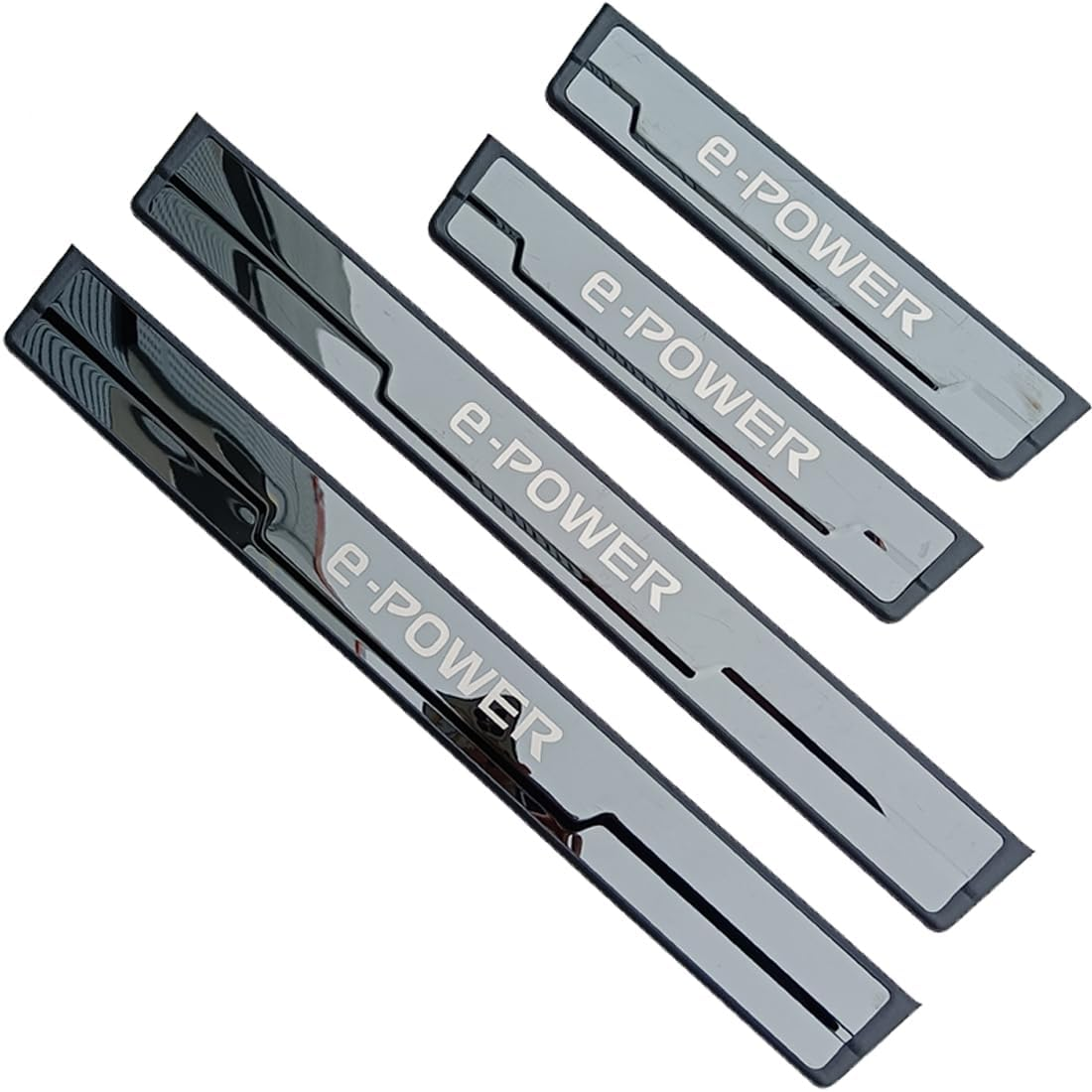 Stainless Door Sill Protector Kick Plate Entry Guard Kit for Nissan X-Trail T33 Qashqai J12 E-Power Ariya EV 2024 Interior Accessory (Black E-Power Text) image number 6