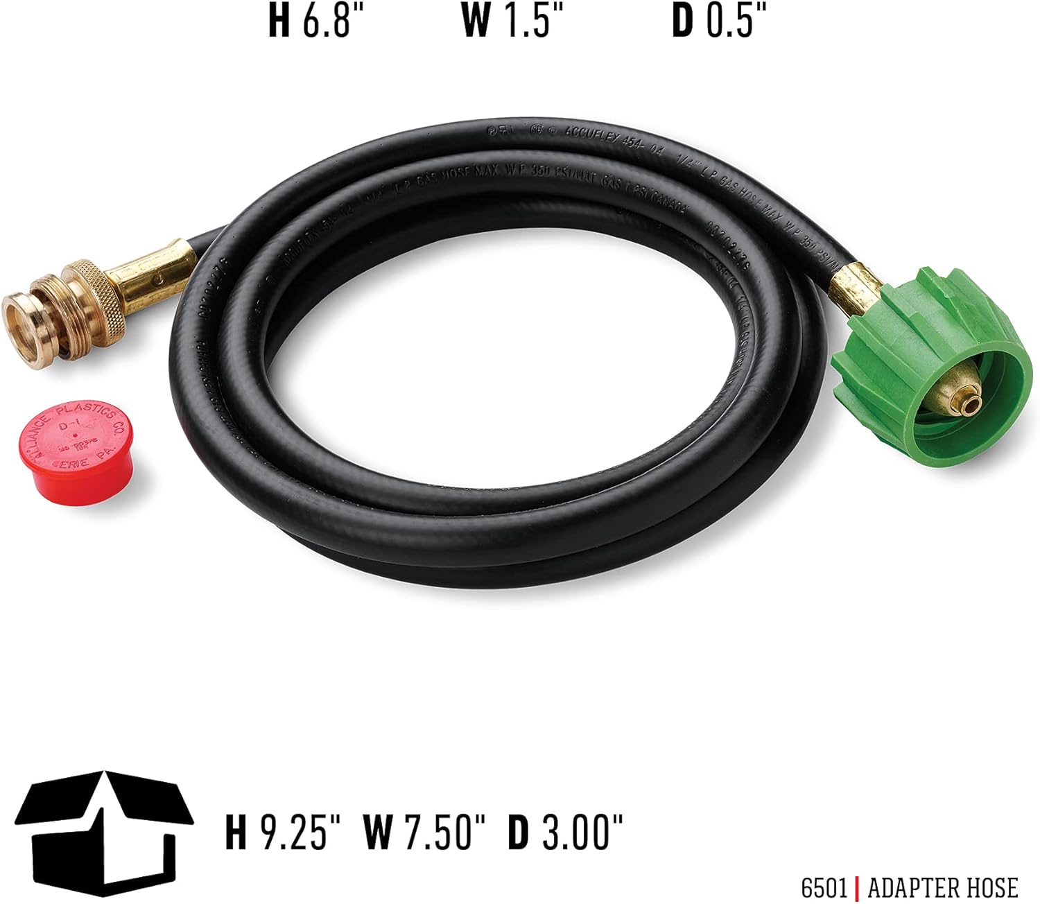 Weber Adapter Hose Q-Series and Gas Go-Anywhere Grills, 6-Feet, Black image number 3