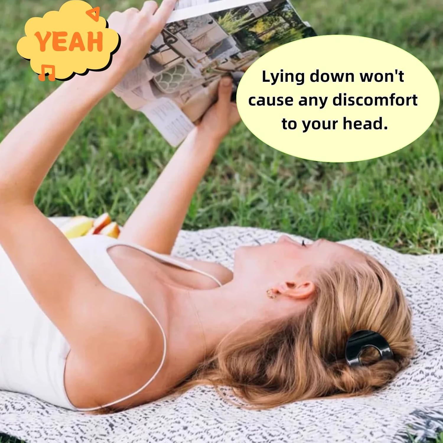 LIANRISES 6Pcs Flat Claw Clip Hair Clips for Women Fine Thin Thick Hair, Curved Design for Lying Driving, Matte image number 5