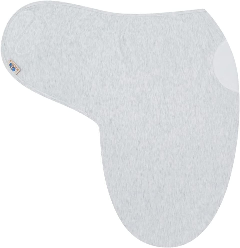 Bluesnaill Adjustable Baby Cotton Swaddle, Ultra Soft Newborn Cozy Receiving Blanket (3 Pack,0-3 Month) (Heather Grey) image number 6
