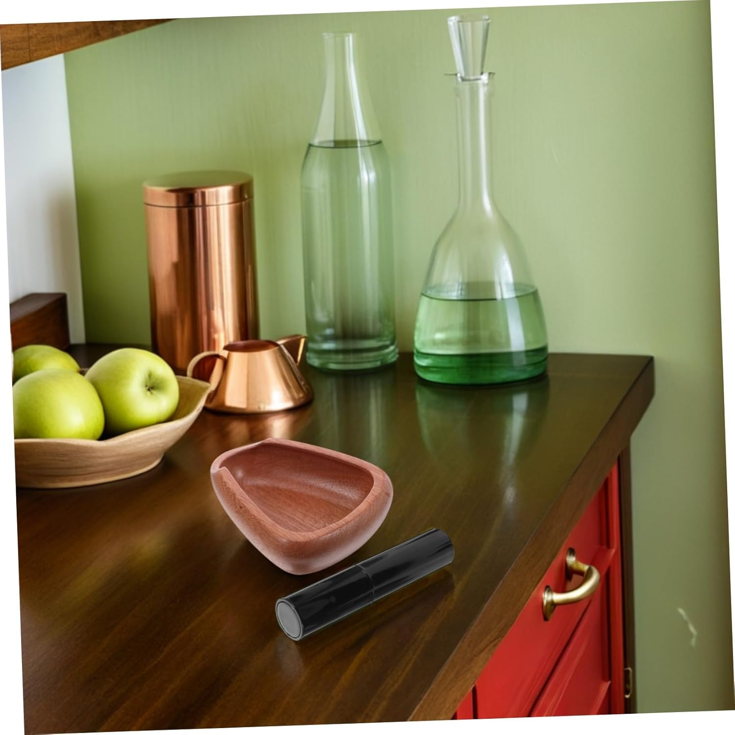 LABRIMP Wooden Coffee Bean Dosing Cup Set with Antistatic Spray Bottle Small Natural Wood Espresso Bean Weighing Bowl for Home Office Cafe Precise Coffee Powder and Tea Leaf Measurement image number 1