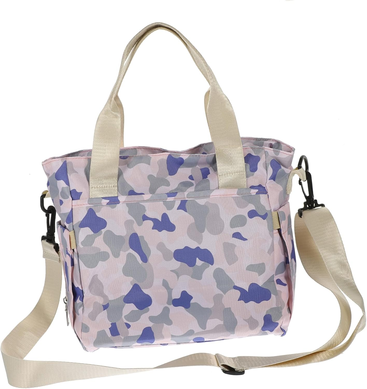 Toyvian Large Baby Storage Bag Mommy Handbag Shoulder Strap Blue Camouflage Convenient Baby Care and Travel Storage Bag for Mothers image number 6