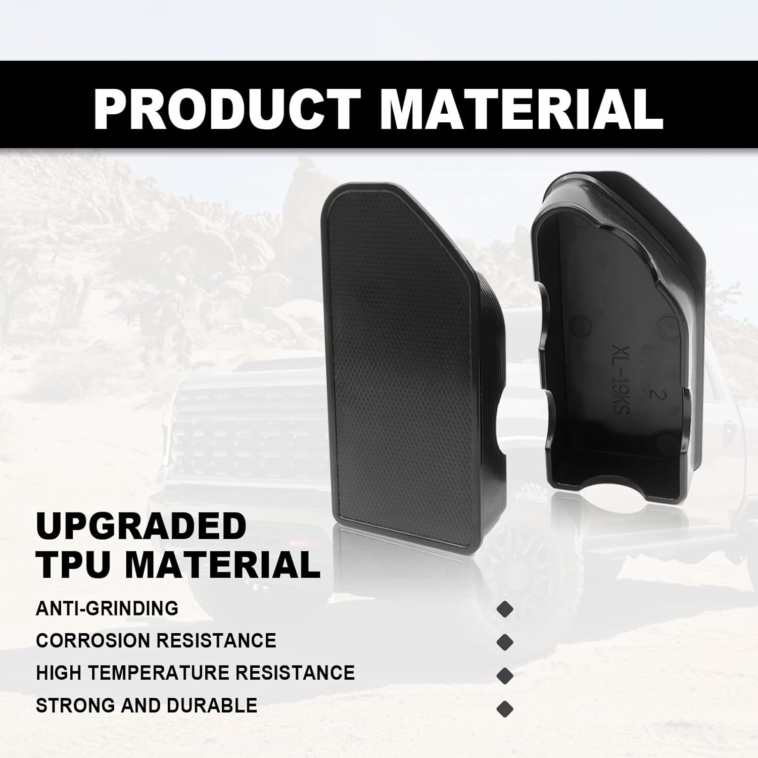 Stymart 2Pcs Bed Rail Stake Pocket Covers Compatible with GMC Sierra 1500/Chevy Silverado 1500 2019-2023 2024 & Silverado/Sierra 2500/3500HD 2020-2024 Upgraded Rear Truck Stake Hole Caps Plugs image number 2