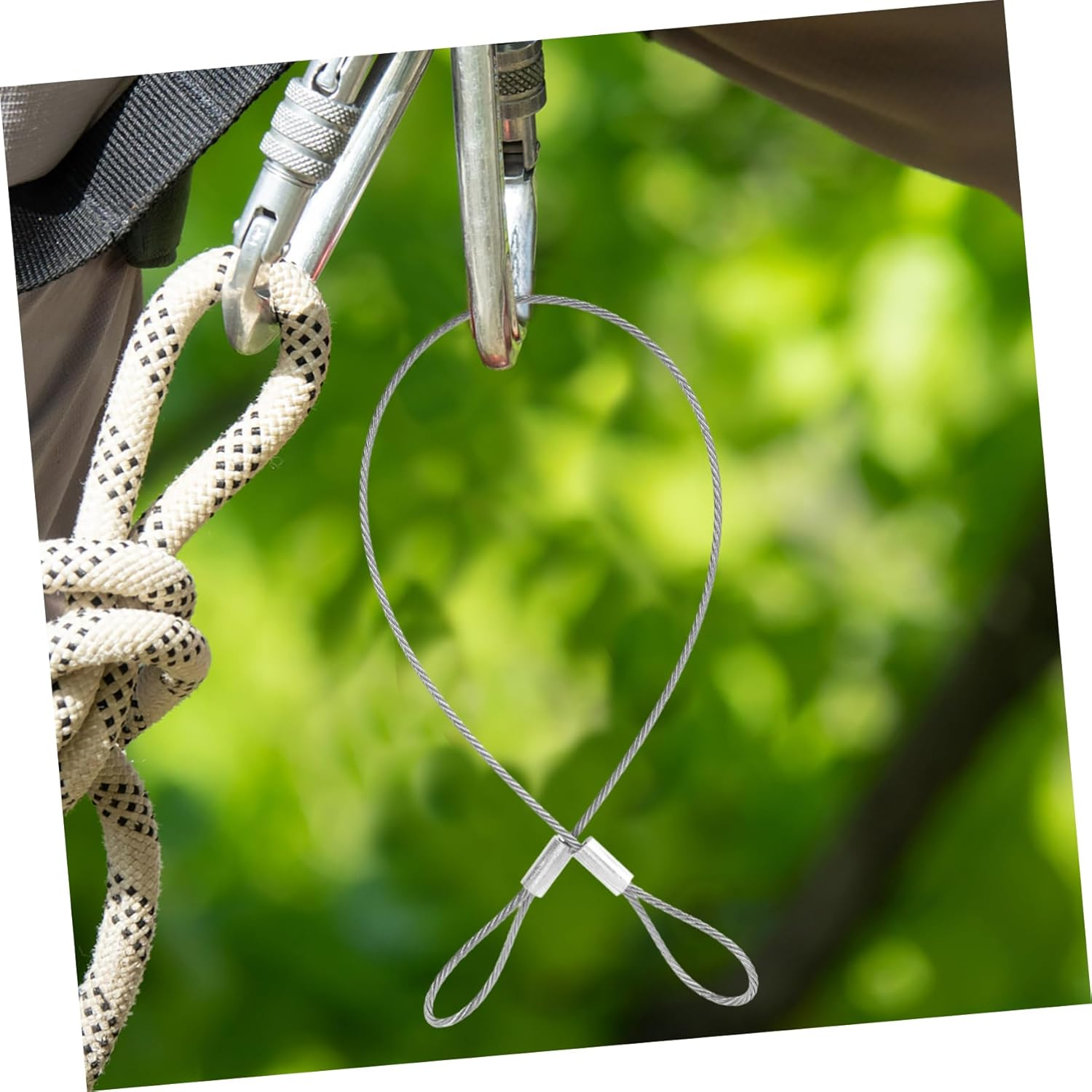 HOMOBABE 10Pcs Heavy Duty Security Cable Wire Rope Stainless Steel Safety Luggage Strap for Trail Camera Lock and Outdoor Use image number 1