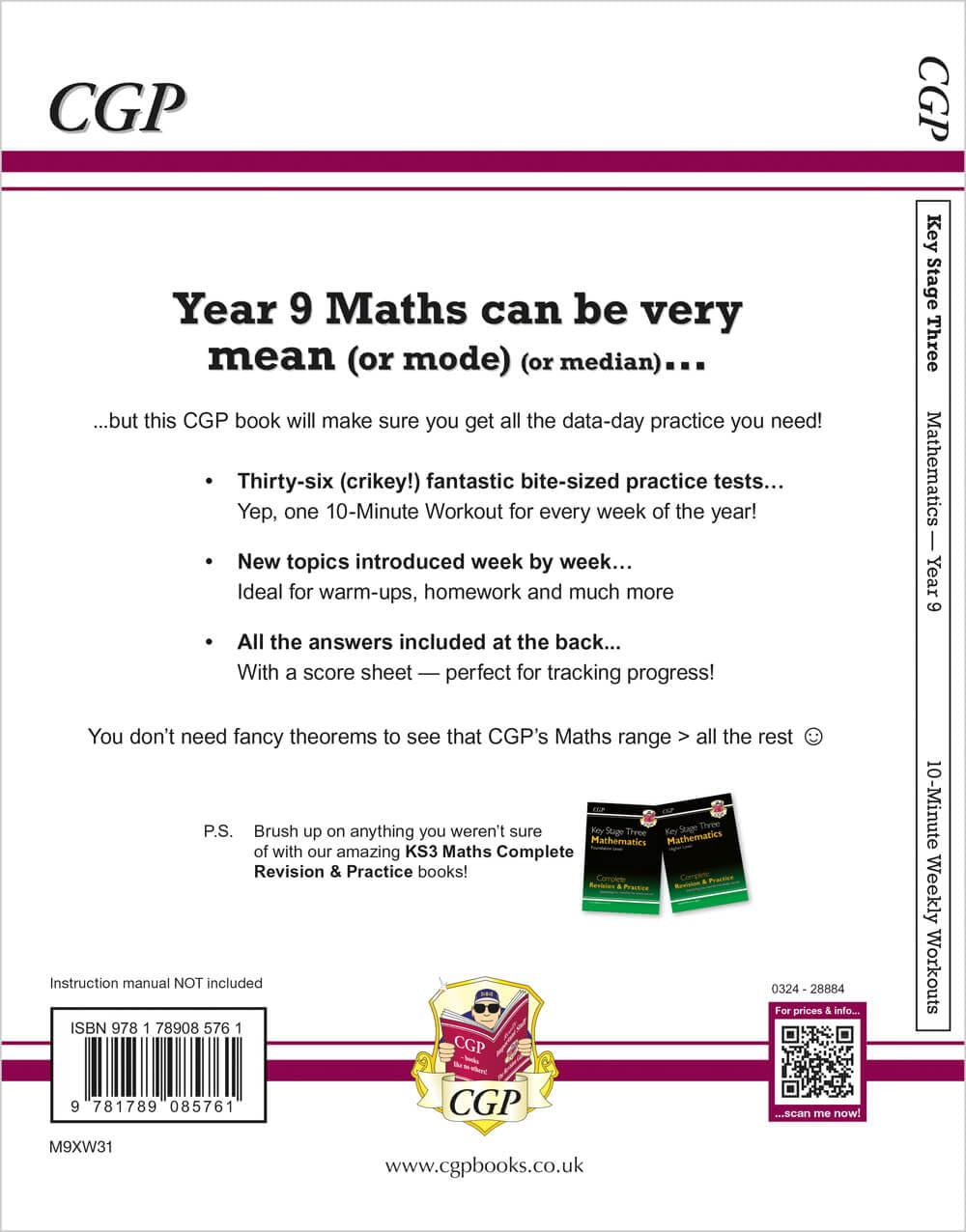 KS3 Year 9 Maths 10-Minute Weekly Workouts