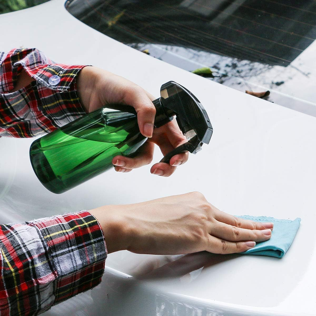 2 Pcs Plant Mister Spray Bottle,Reusable Garden Spray 300Ml/10 Oz Water Spray Bottle,For Gardening Cleaning Solution with Top Pump Trigger Water(Green) image number 3