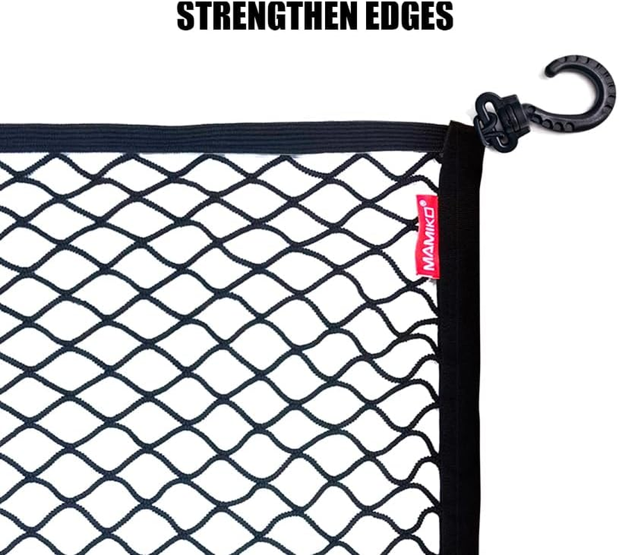 ISIU Cargo Net for Utility Folding Wagon, Garden Cart, Folding Trolley Cart, Beach Cart, Made of Heavy Duty Nylon Net with Storage Bag / 38"X32" image number 3