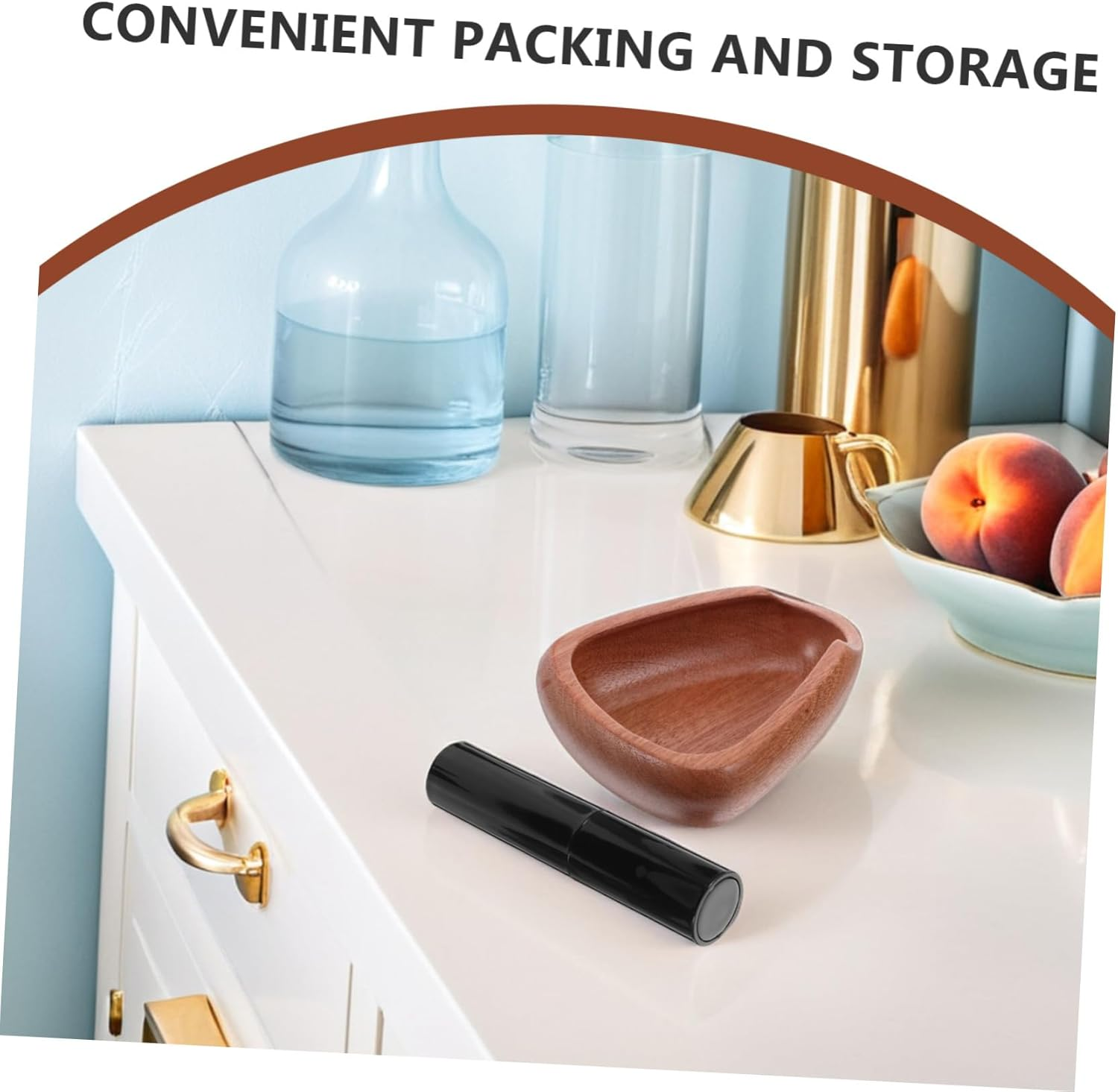 FELTECHELECTR Small Wooden Coffee Bean Dosing Cup with Anti-Static Spray Bottle Set for Espresso Brewing Precise Coffee Powder Measuring Bowl for Home and Professional Use image number 6