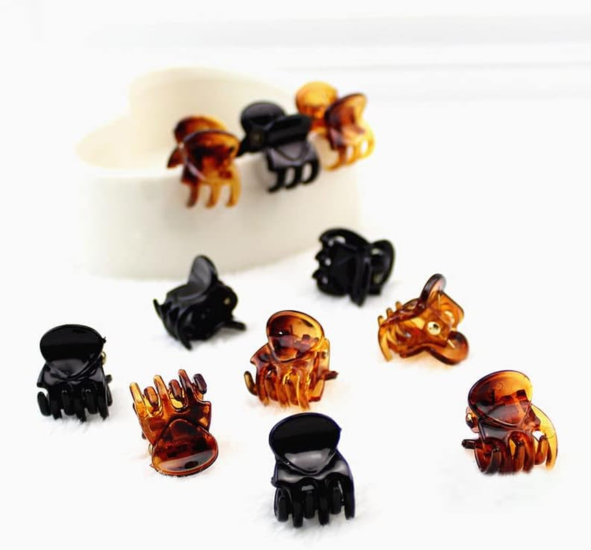 50 Pieces Mini Hair Clips for Women Girls Small Hair Clips Small Claw Clips Tiny Acrylic Pine Clips with Transparent Box (Matte Multicolours) image number 2