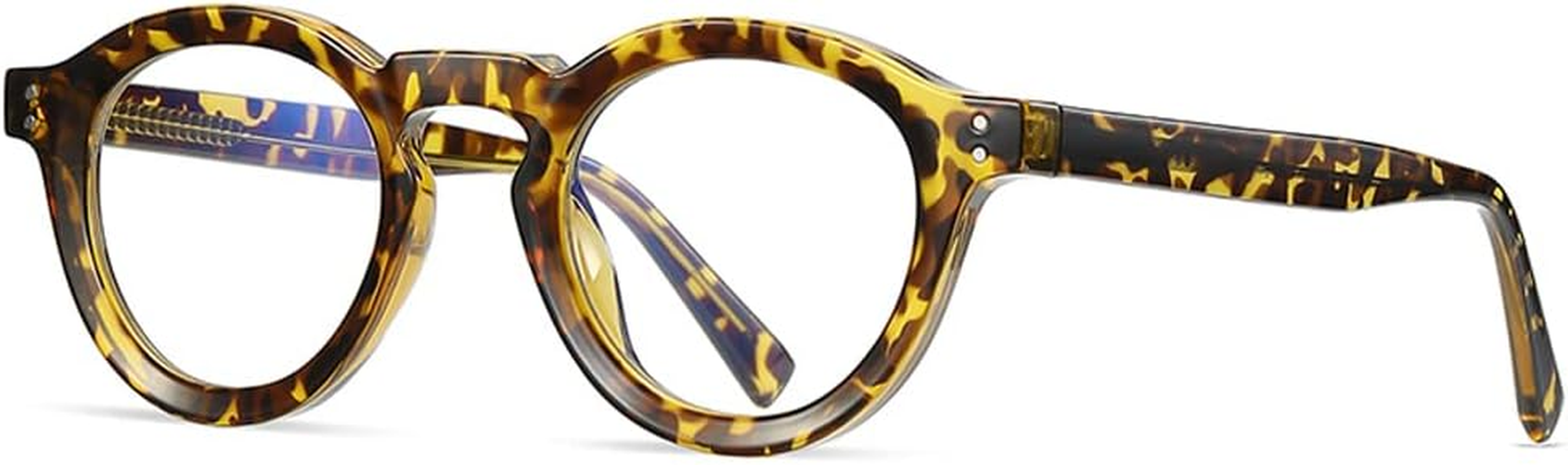 Kachawoo Blue Light Blocking Eyeglasses Frame Vintage TR90 Leopard Glasses Blue-Ray Eyewear for OL Classic Korean Style Frames
