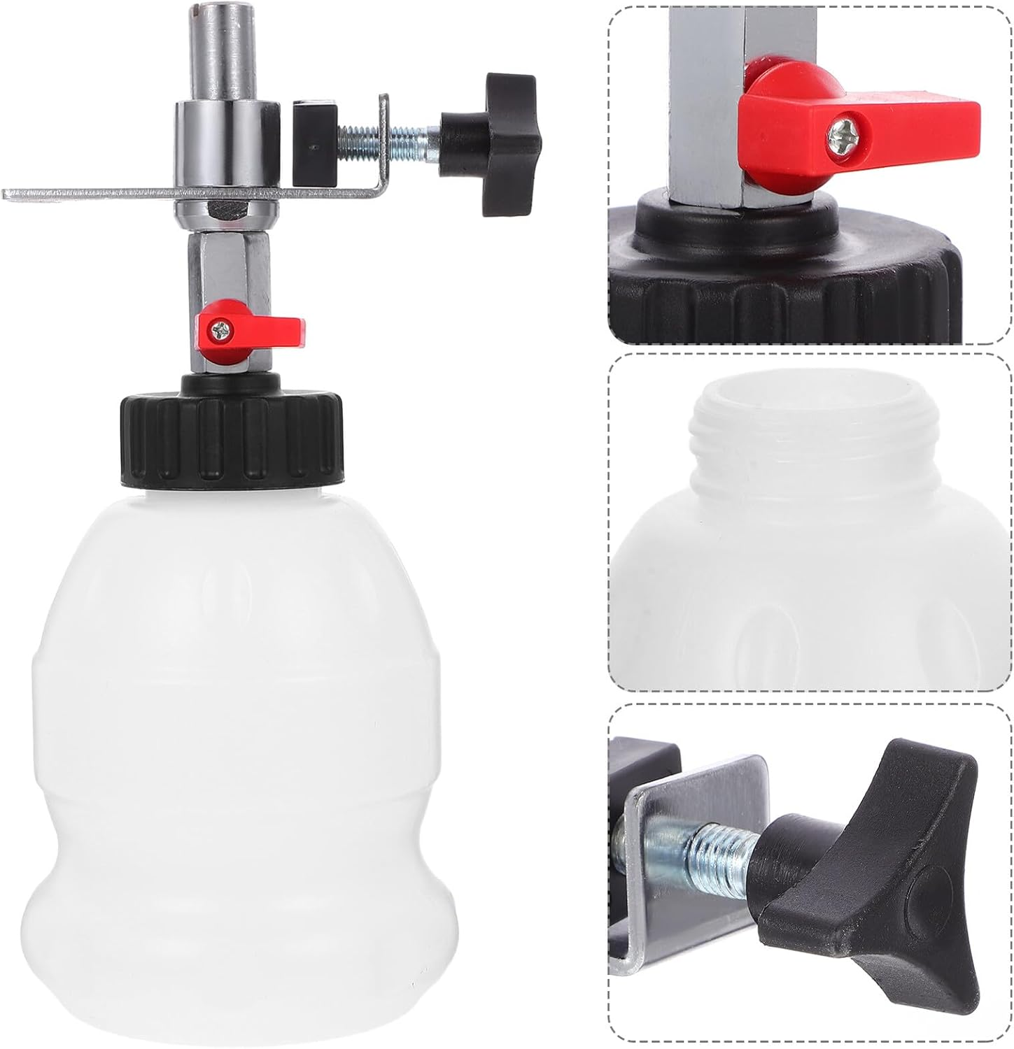 Amosfun Auto Brake Fluid Change Tool with Nozzle Lightweight Car Brake Oil Refiller Pot for Efficient Hydraulic System Filling and Fluid Extraction