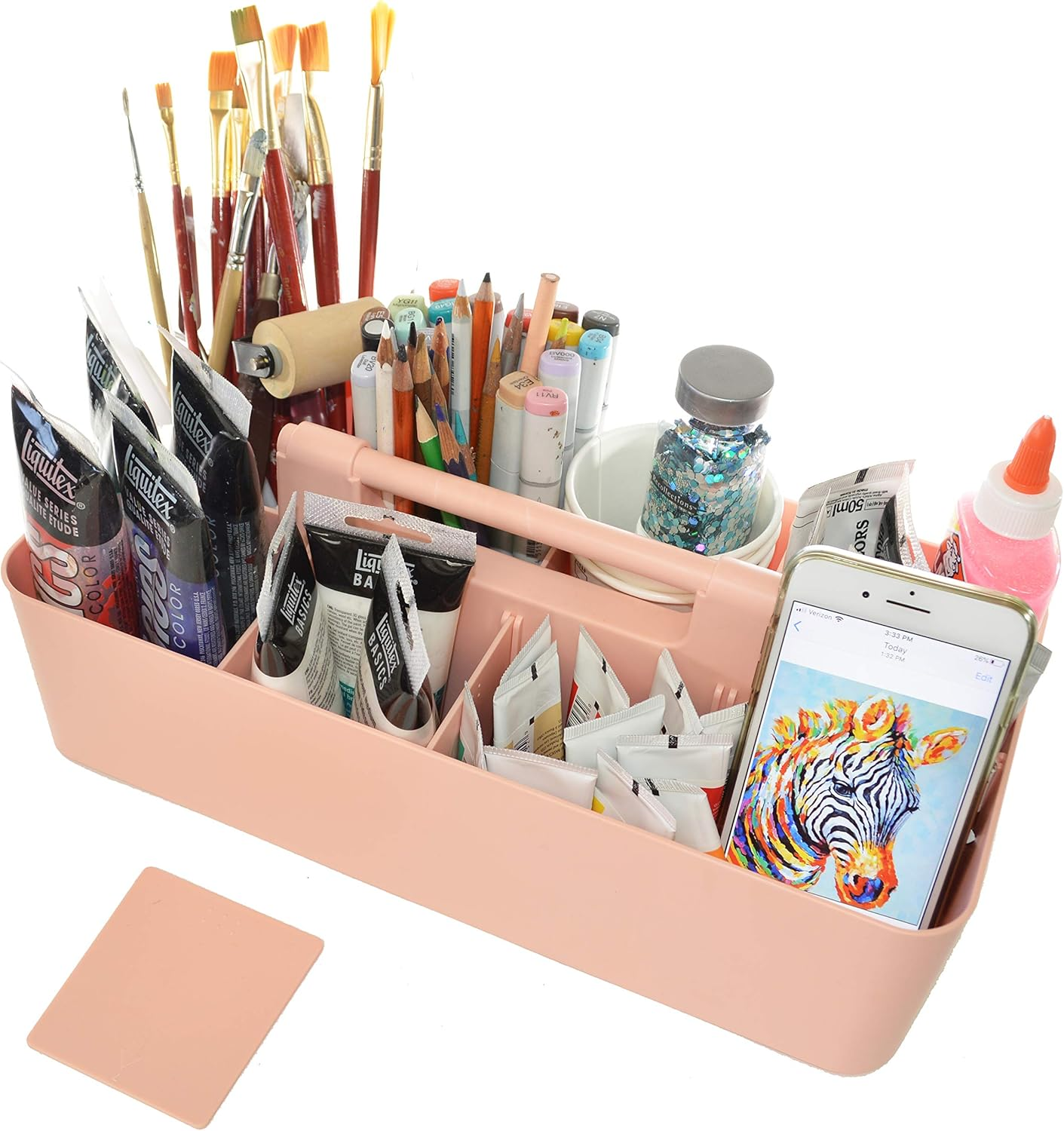 New! Enjoy Organizer - Office Storage Portable Organizer DIY Basket Caddy -Made in USA (Ivory)