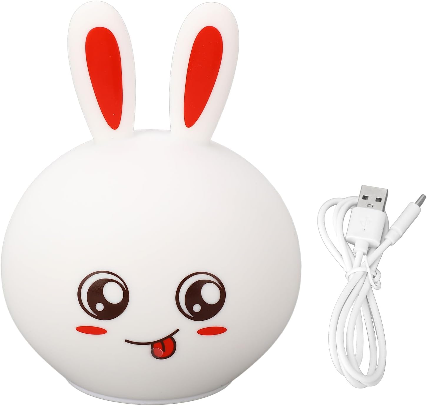 Rabbit Night Light Colorful Lighting Lamp for Bedroom Office Table Living Room Animal Design Home Decoration Comfortable Soft Bright Premium Material image number 4