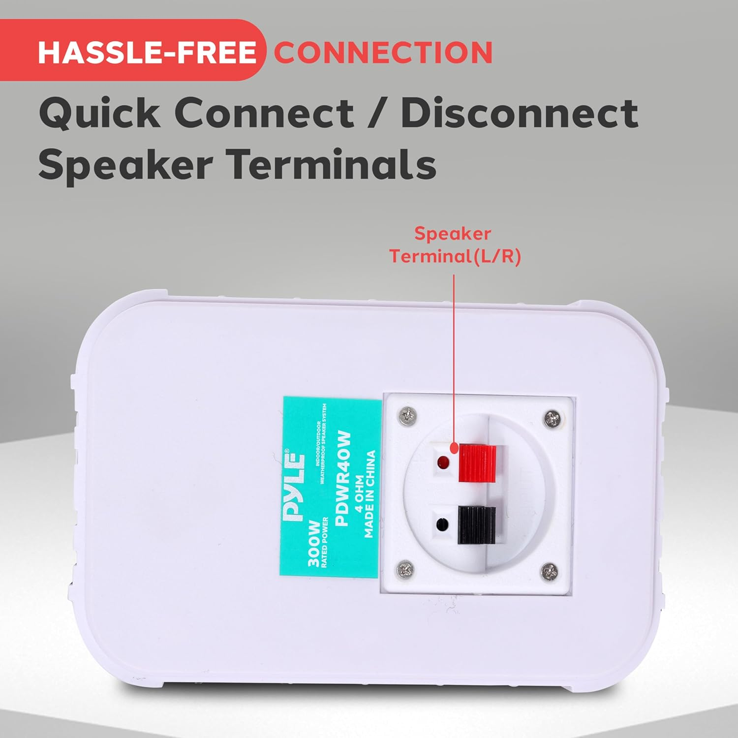 Pyle - Indoor / Outdoor Waterproof Speaker System - 5.25 Inch Pair of Weatherproof Wall/Ceiling Mounted Speakers with Heavy Duty Mesh Covers, 200 Watts RMS, Universal Mount - PDWR40W (White) image number 3