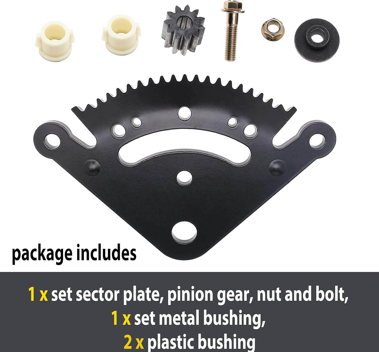 Steering Sector Pinion Gear Rebuild Kit Replacement for John Deere LA100 LA105 LA120 LA130 LA135 LA140 LA150 LA165, John Deere D Series Lawn Tractors Replaces# GX21924BLE, GX20053, GX20054, GX21994 image number 6