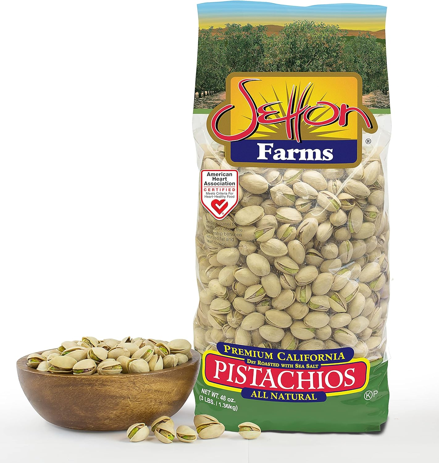Setton Farms Premium Pistachios, Dry Roasted with Sea Salt, 3Lb Bag (48 Ounce ) image number 5