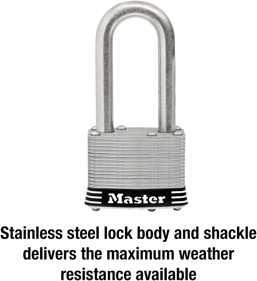 Master Lock Padlock, Laminated Stainless Steel Lock, 1-3/4 In. Wide, 1SSKADLH image number 4