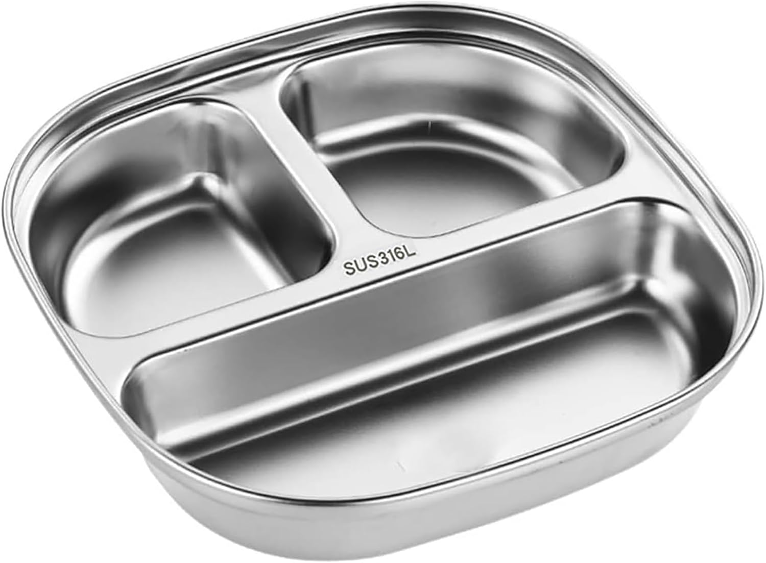 Stainless Steel Baby Plate, Stainless Baby Suction Plates Reusable Stainless Steel Kids Plates for Toddler Feeding Supplie, Dishwasher Safe (Kid'S Plate) image number 4