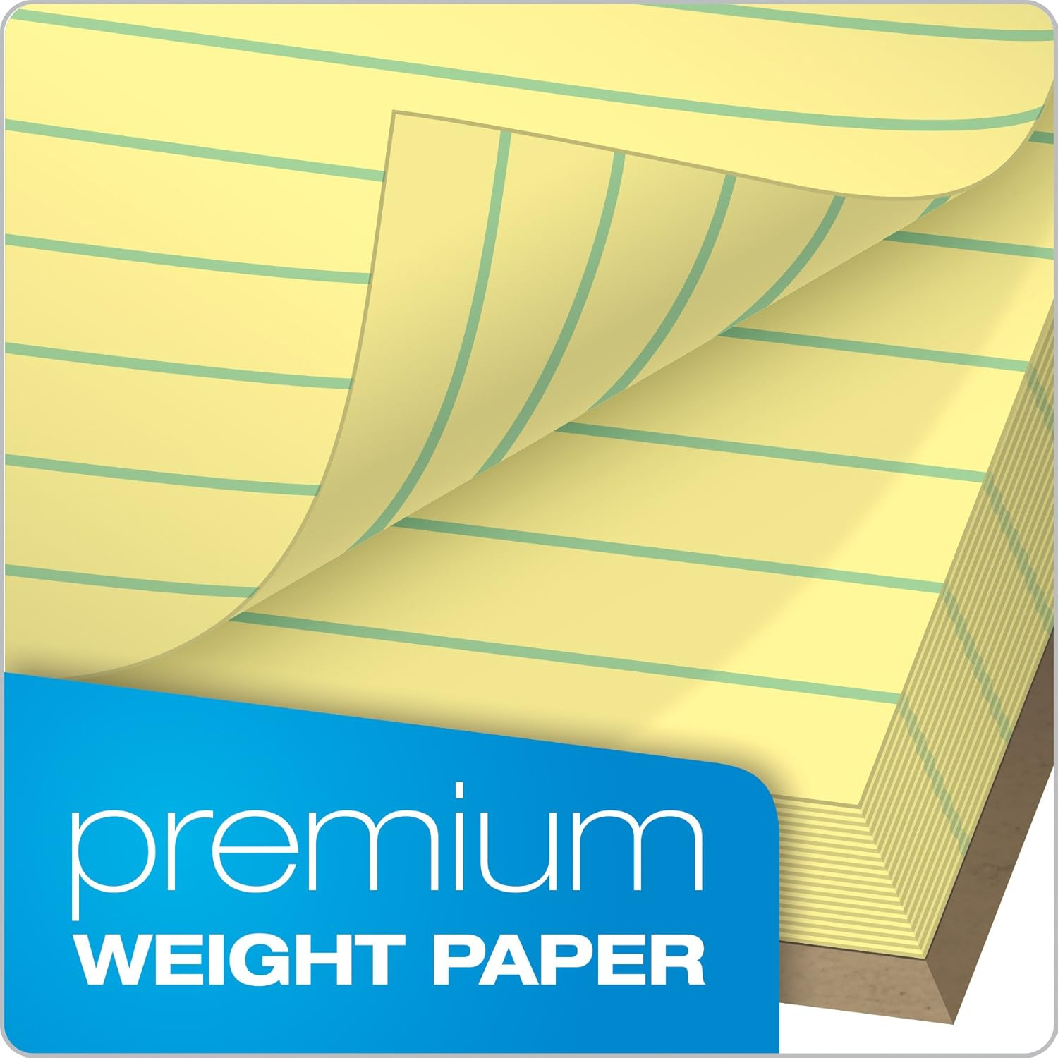 TOPS 8.5 X 11 Legal Pads, 6 Pack, Premium Docket Gold Brand, Narrow Ruled, Thick Yellow Paper, Sturdy Back, 50 Sheets, Made in USA (63941) - Jr. Legal, White image number 1