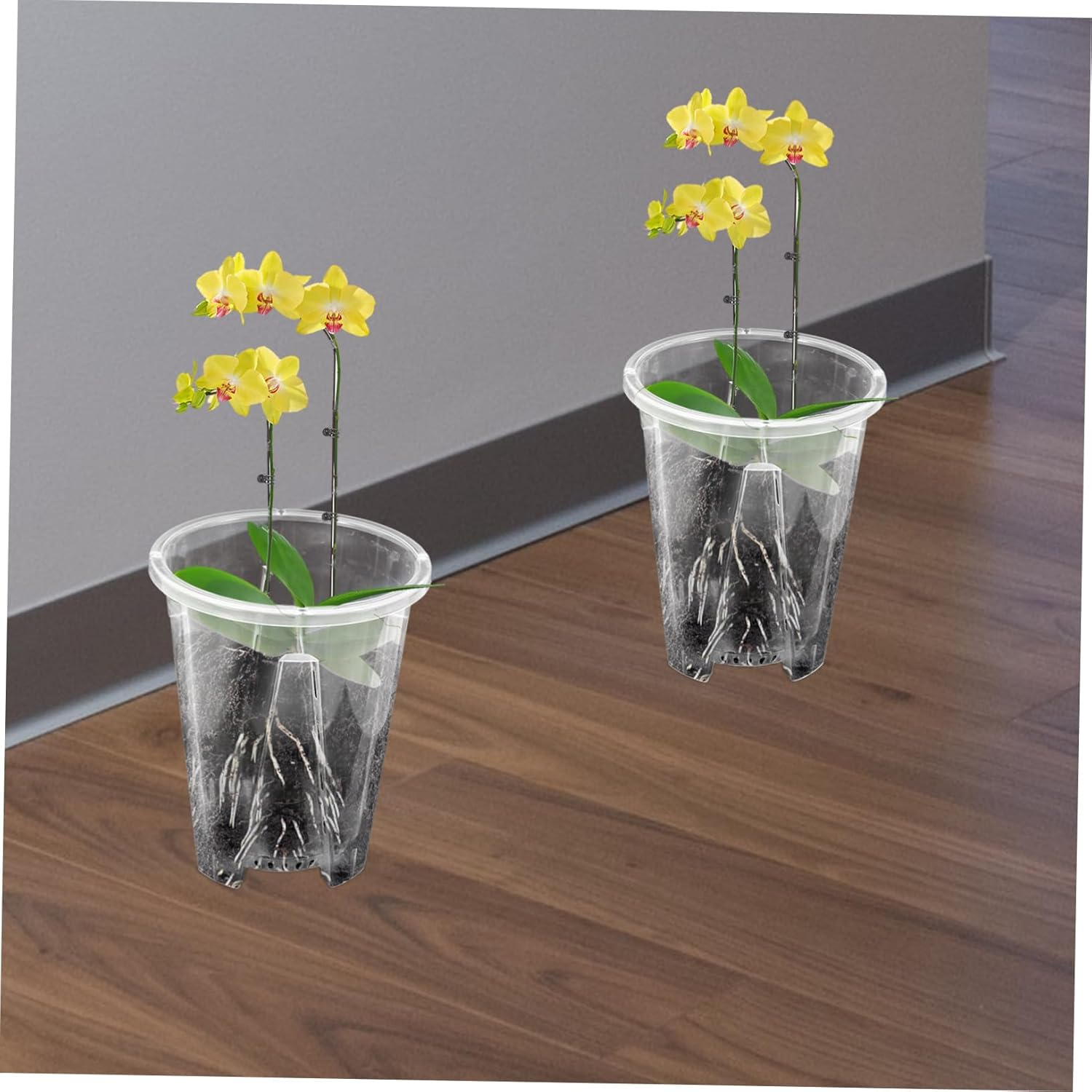 Milisten 6Pcs Plastic Breathable Planters for Orchids Nursery Pots Drainage for Indoor Outdoor Planting image number 4