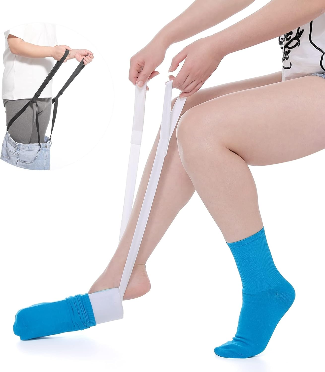 Socks Auxiliary Tool,Flexible Sock&Stocking Aid Kit,For Elderly, Disabled, and Handicapped image number 1