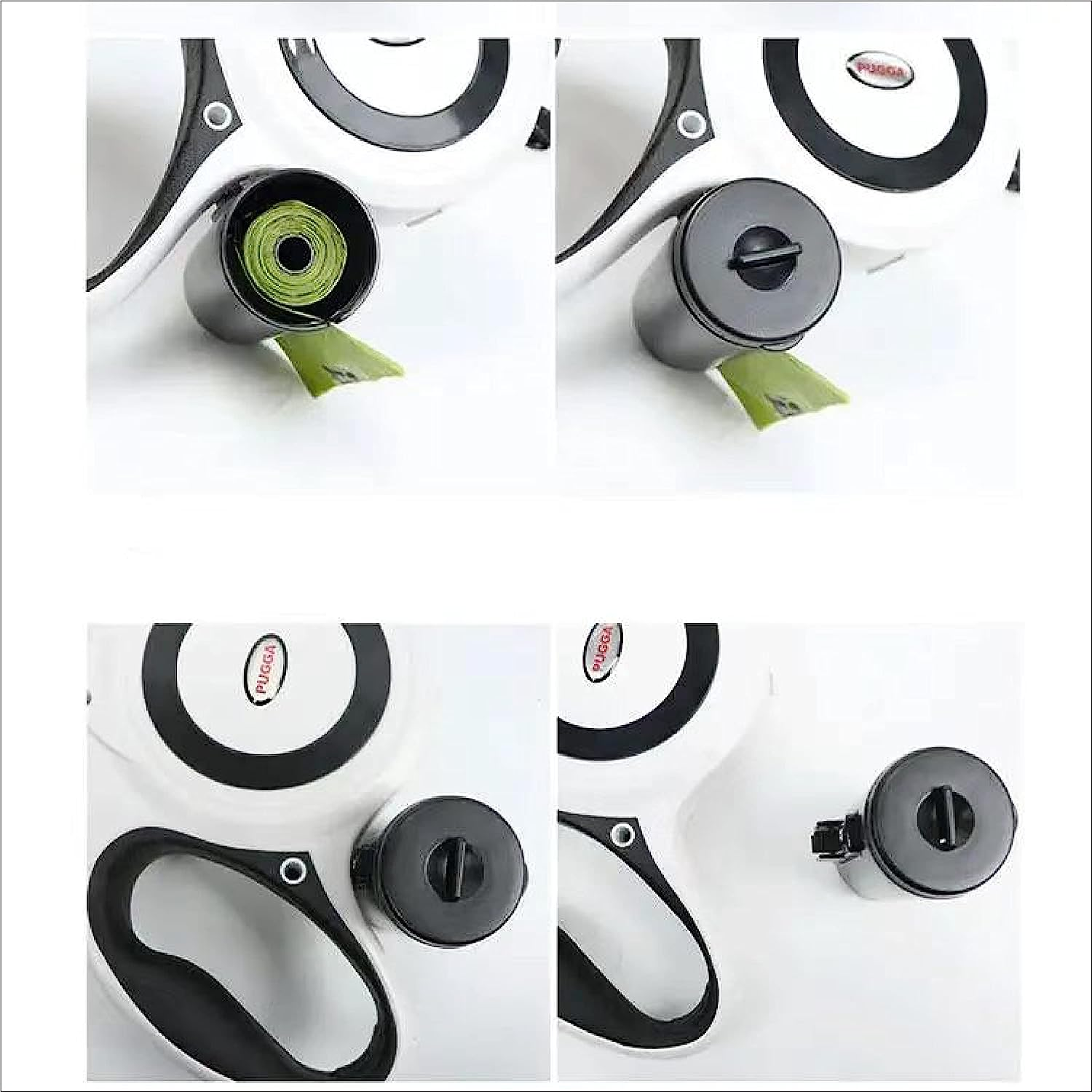 Retractable Dog Leash (Yellow, 8M) - Heavy Duty Tangle-Free Leash with Poop Bag Dispenser, 1 Roll Included - Small to Large Dogs, Durable & Comfortable Handle (Kong Ultimate Alternative) - White image number 2