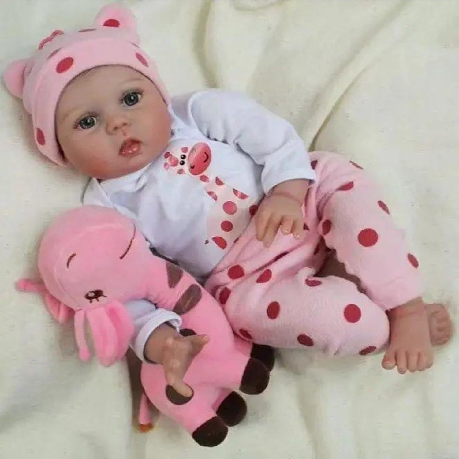 Reborn Baby Dolls Girl 22-Inch Realistic-Newborn Baby Dolls with Weighted Soft Cloth Body, Real Life Cute Reborn Dolls with Gift Box for Kids Age 3+ image number 4