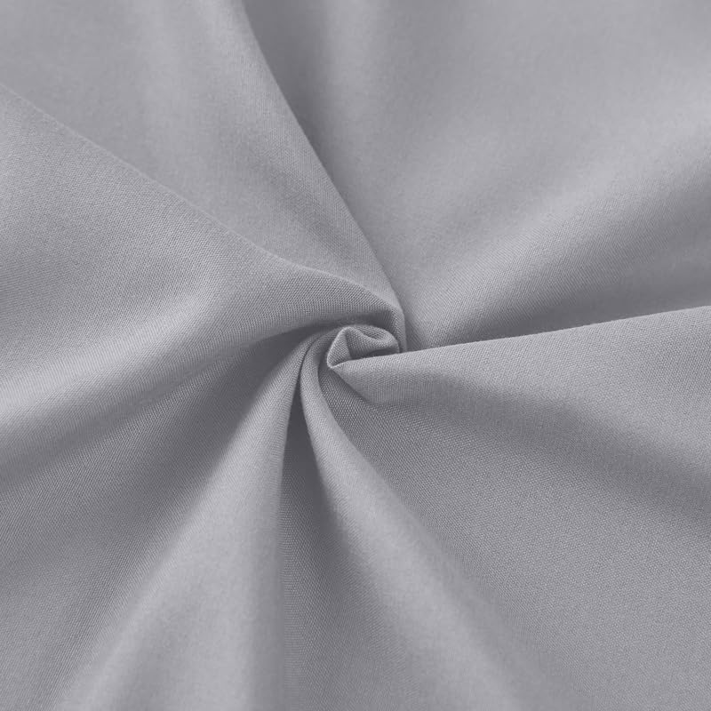 Lakora Queen Size Fitted Sheet Only 1 Piece - Ultra Soft 2000TC Brushed Microfibre Fabric, 35Cm Deep Pocket Sheets, Light Grey image number 5