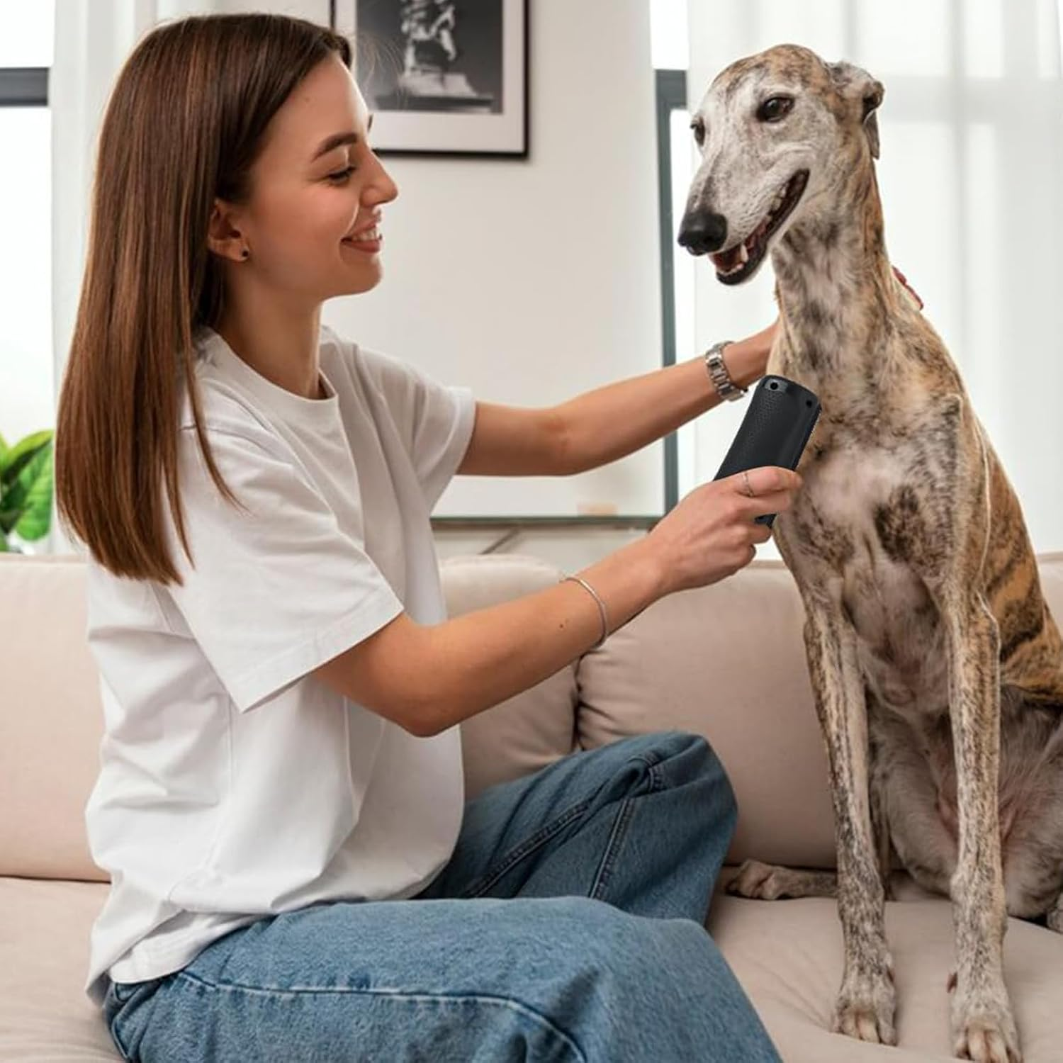 Grooming Deshedding Brush for Cats, Dogs and Horses, Hair and Fur Removal Tool image number 6