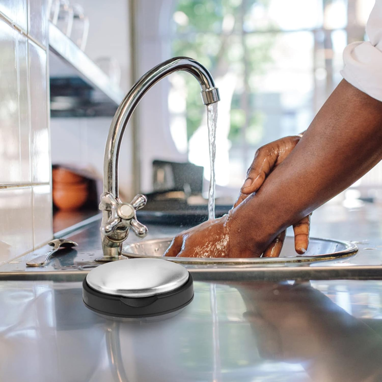 Healvian 2Pcs Stainless Steel Soap Hand Remover Cleaner Tool