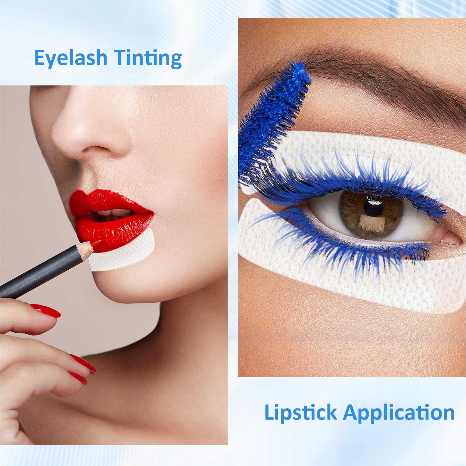 EKIND Eyelash Extension Pads, Non Woven Adhesive Eye Stickers Grafting Isolation Tape Breathable Eye Patch Makeup Stencils(100Pcs,White)