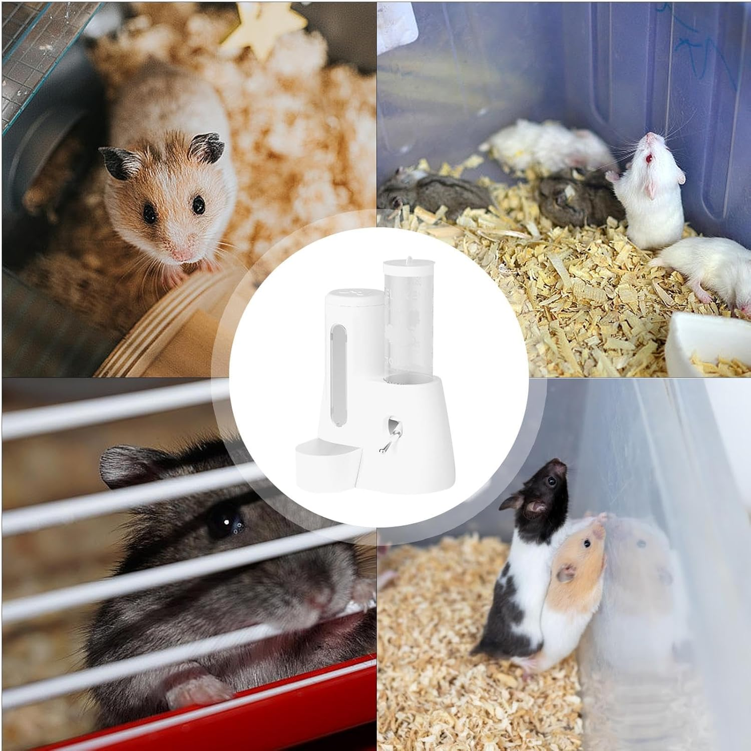 Rabbit Drinking Bottle Rabbit Drinking and Nipple Drinking Bottle Is High Strength Resistant to Constant Use Thanks to the Ninchdrip Technology Builds ABS Material, Water Dispenser for Small Animals image number 3