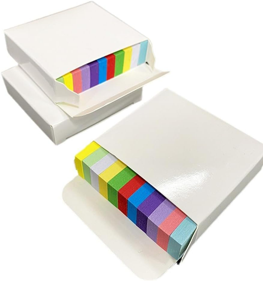 11-Color Index Tabs, Label Stickers, Colored Strip Sticky Notes, Mini Markers, Categorized Note Papers, Notebook Stickers, 2 Packs