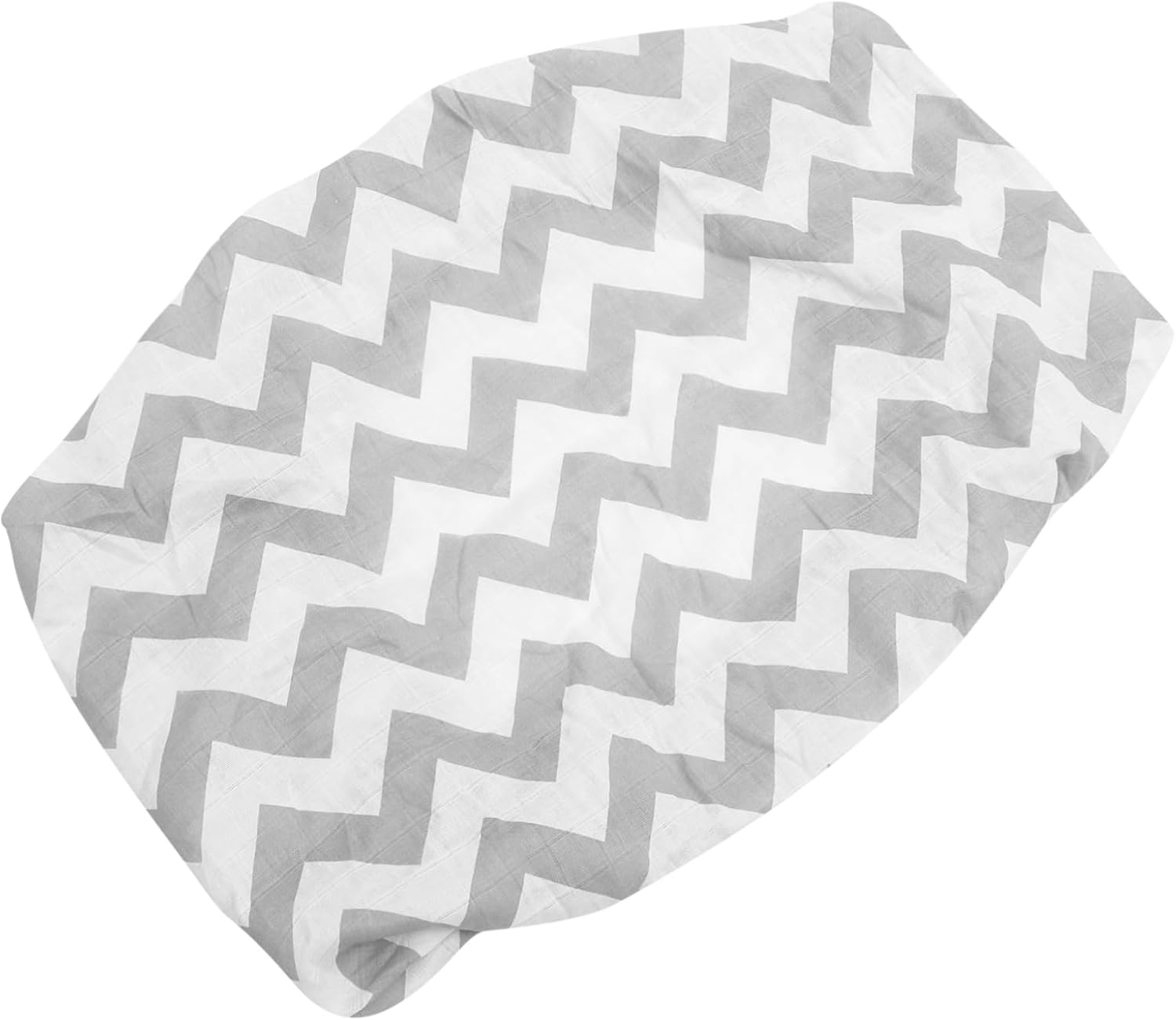 Baby Changing Pad Cover for Boys Washable Cotton Muslin Removable Changing Table Sheet Gray Wave Pattern for Newborn Care image number 5