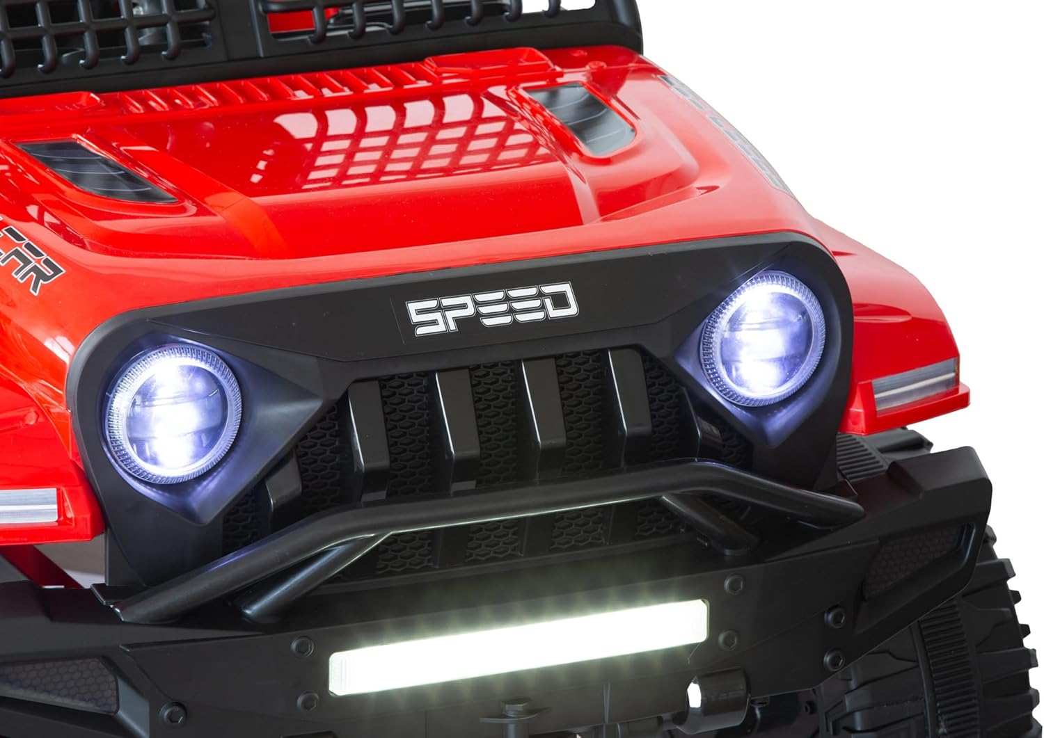 Lenoxx Jeep-Inspired Design Ride-On Electric Car &ndash; Forward and Reverse Controls, Realistic Jeep Styling, Safe and Fun for Kids, Battery-Powered, Ideal for Outdoor Adventures and Play - Red image number 4