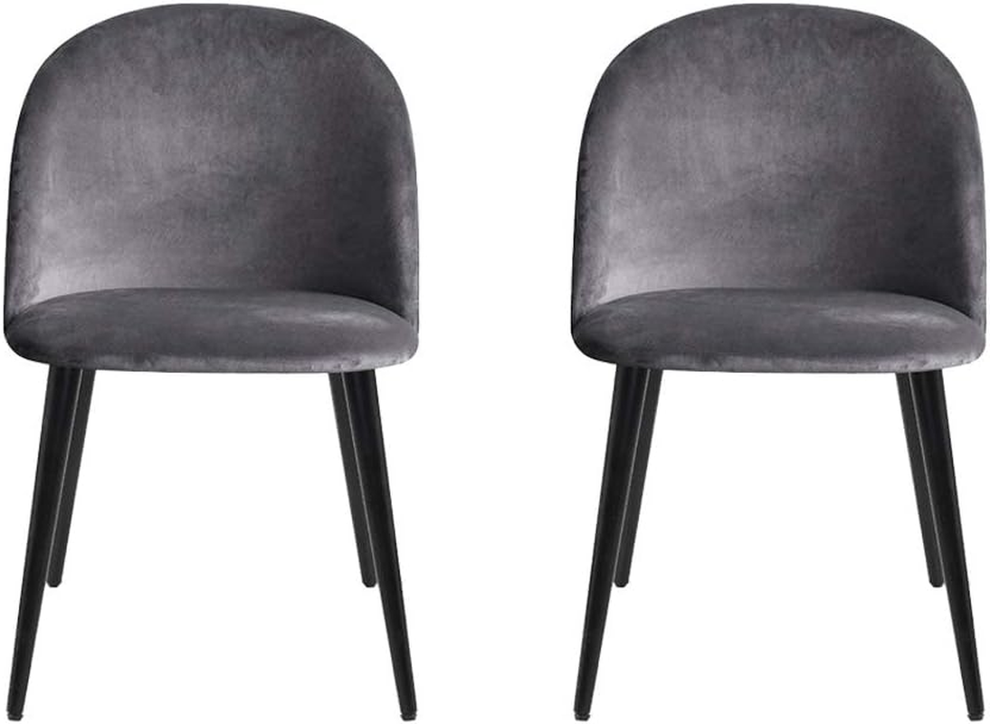 Artiss Fabric Dining Chairs Set of 2, Kitchen Chairs with Metal Legs, Upholstered Nursing Seats Reading Seating, Home Furniture for Living Room Bedroom Cafe Office, in 42Cm Seat Height image number 6