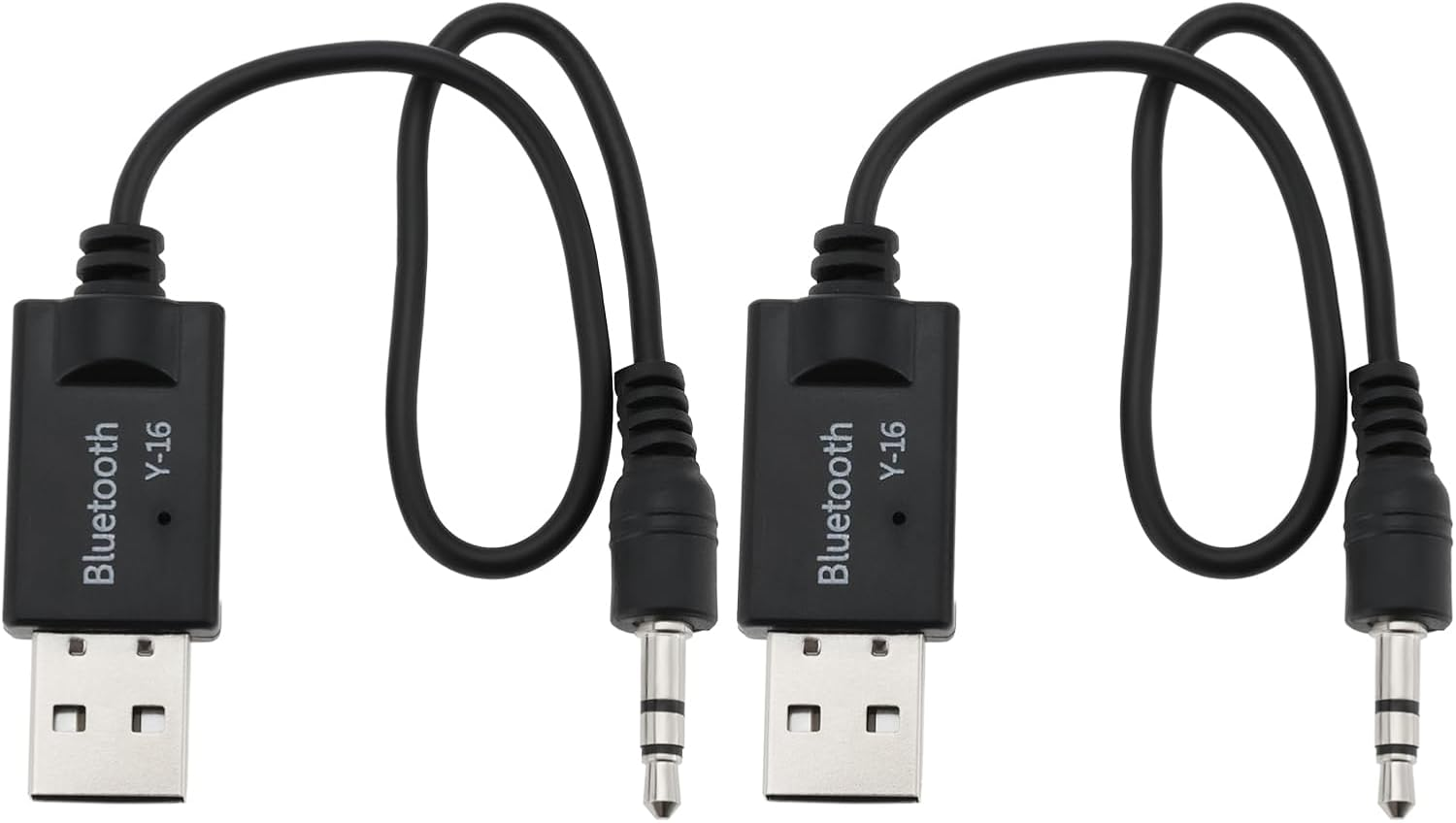 Create Idea 2Pcs USB Bluetooth to AUX Cable Receiver 3.5Mm In-Line Bluetooth Audio Adapter Compatible with Mini Cooper Gen 2 3 R56 R55 F56 F55 R60 image number 1