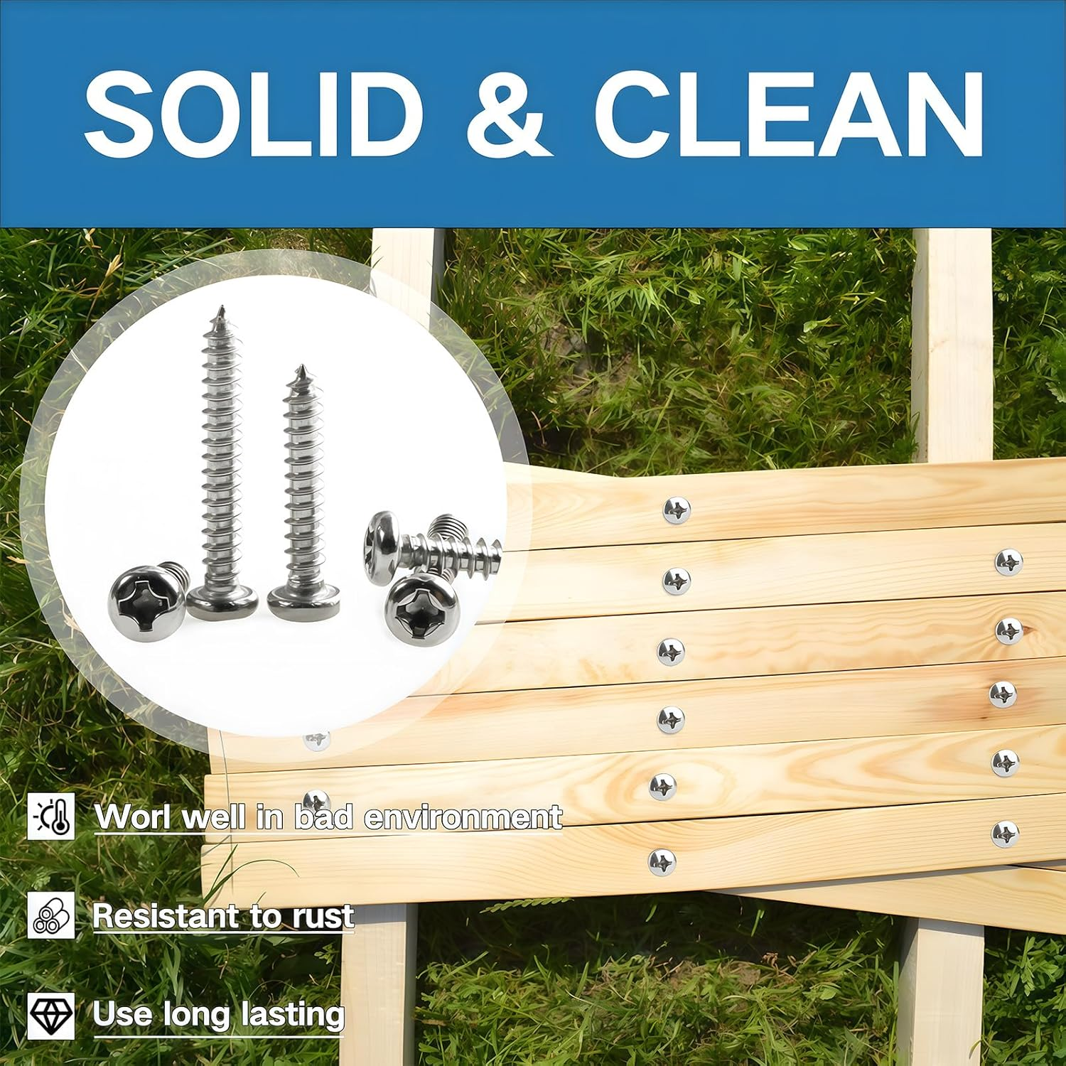 M3 Pan Head Self-Tapping Wood Screws,410Pcs Silver Wood Screw,Round Head Self Tapper Metal Fasteners,Mini 304 Stainless Steel Electronic Screws Coarse Threaded Sharp Point Fastener image number 3