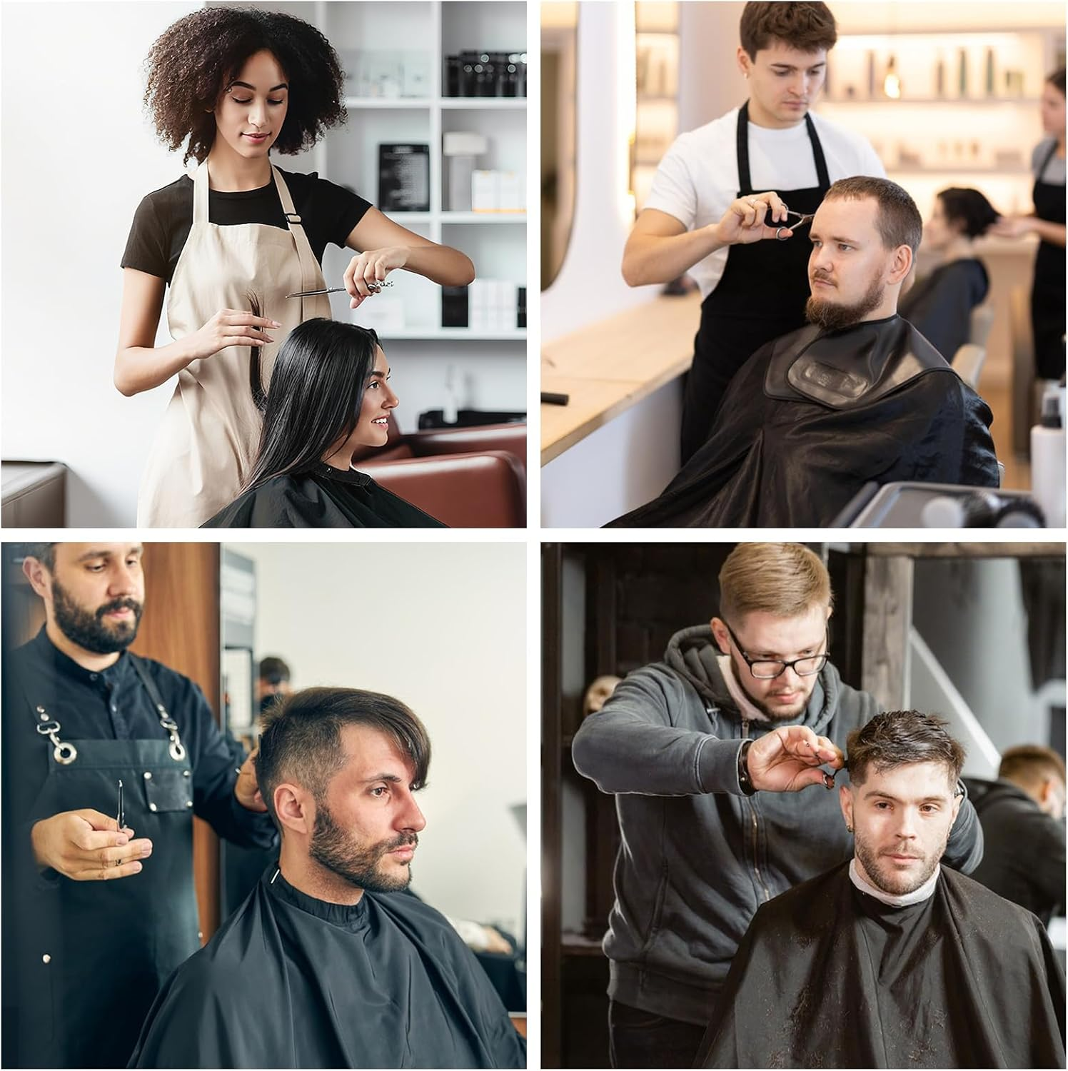 Vivva Hair Cutting Scissors Kits, 9Pcs Stainless Steel Hairdressing Shears Set Professional Thinning Scissors for Barber/Salon/Home/Men/Women/Kids/Adults Shear Sets (Black&Gold) - Blue image number 2