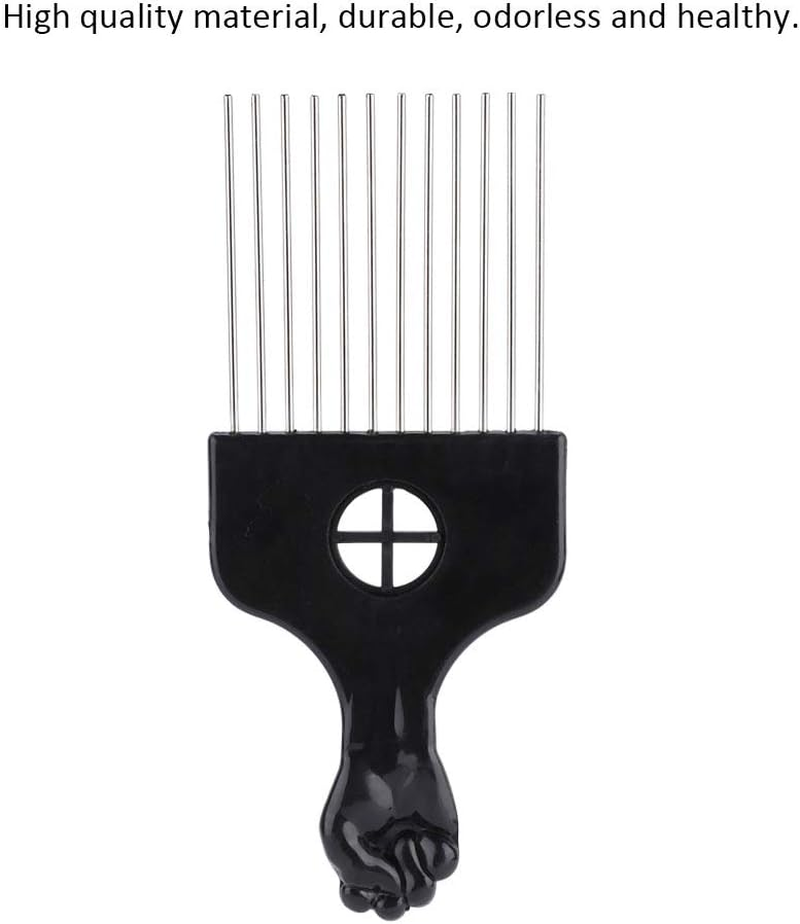 Men Retro Oil Hair Hairdressing Comb, Portable Wide Large Alloy Tooth Hairstyle Comb, Wide Tooth Hair Pick Comb for Home Salon image number 3