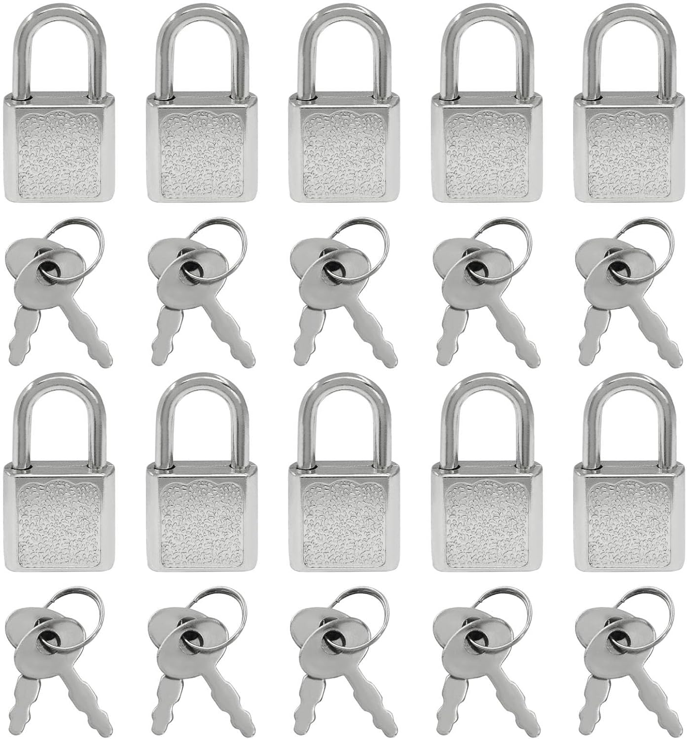 Litoexpe 10 Pcs Mini Cute Diary Padlock Tiny Small Luggage Locks with Keys, Small Metal Padlock Solid Luggage for Jewelry Boxes Decor (Black) - Black image number 6