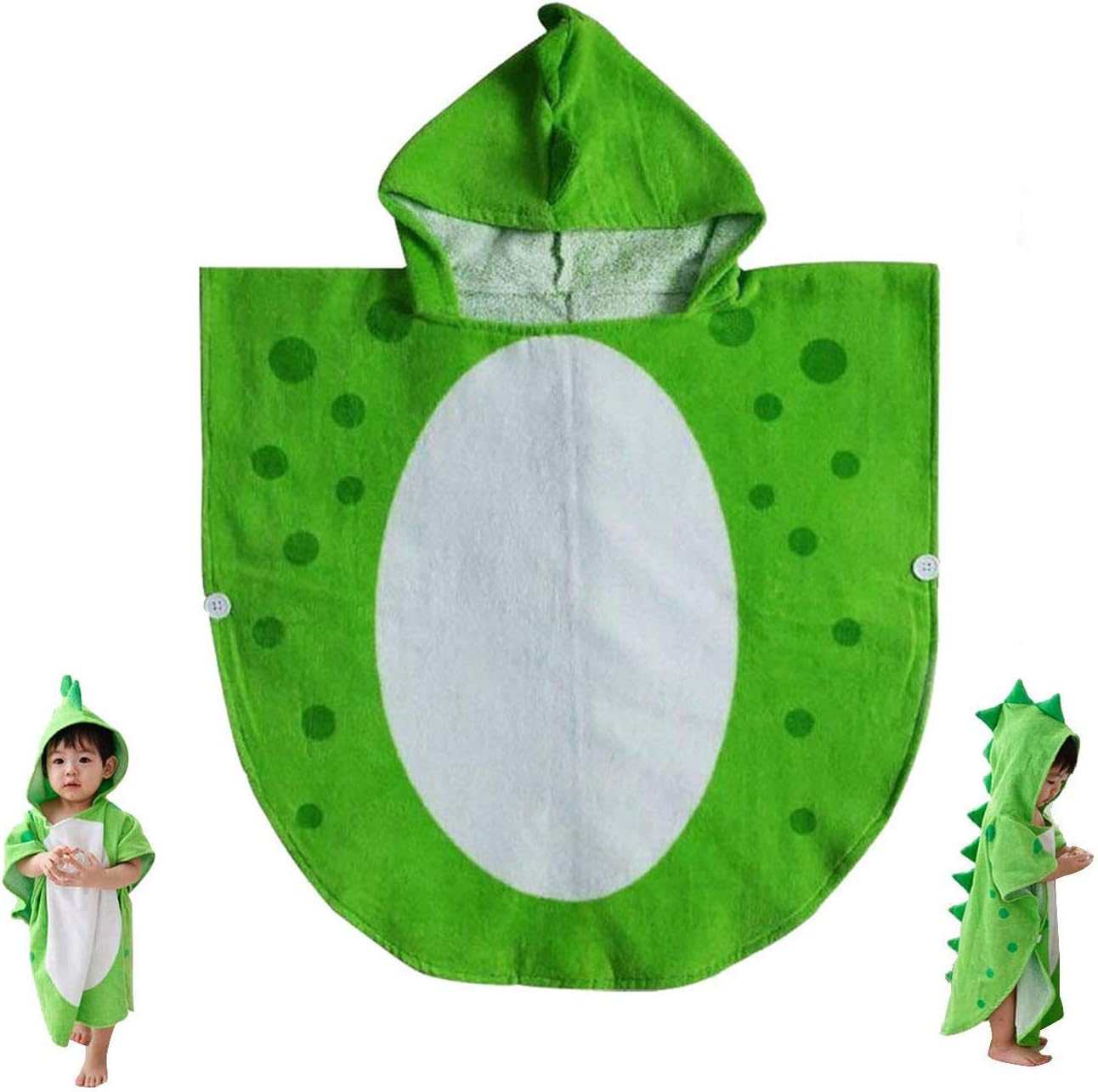 Letuwj Children Hooded Beach Bath Towel Robe 100% Cotton Dinosaur Pattern Swimming Surfing Poncho Sport Robe