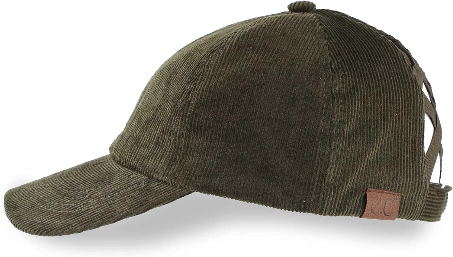 C.C Ponycap Messy High Bun Ponytail Adjustable Glitter Mesh Trucker Baseball Cap, Gray, One Size image number 3