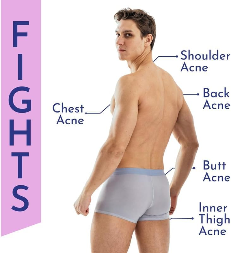 Mannlich 2% Salicylic Acid Body Acne Wash for Men (300 Ml) - Bacne Clear Body Wash Men Shower Gel - 3% Niacinamide Prevents Body Acne, Exfoliates & Nourishes Skin - Suitable for All Skin Types - Para