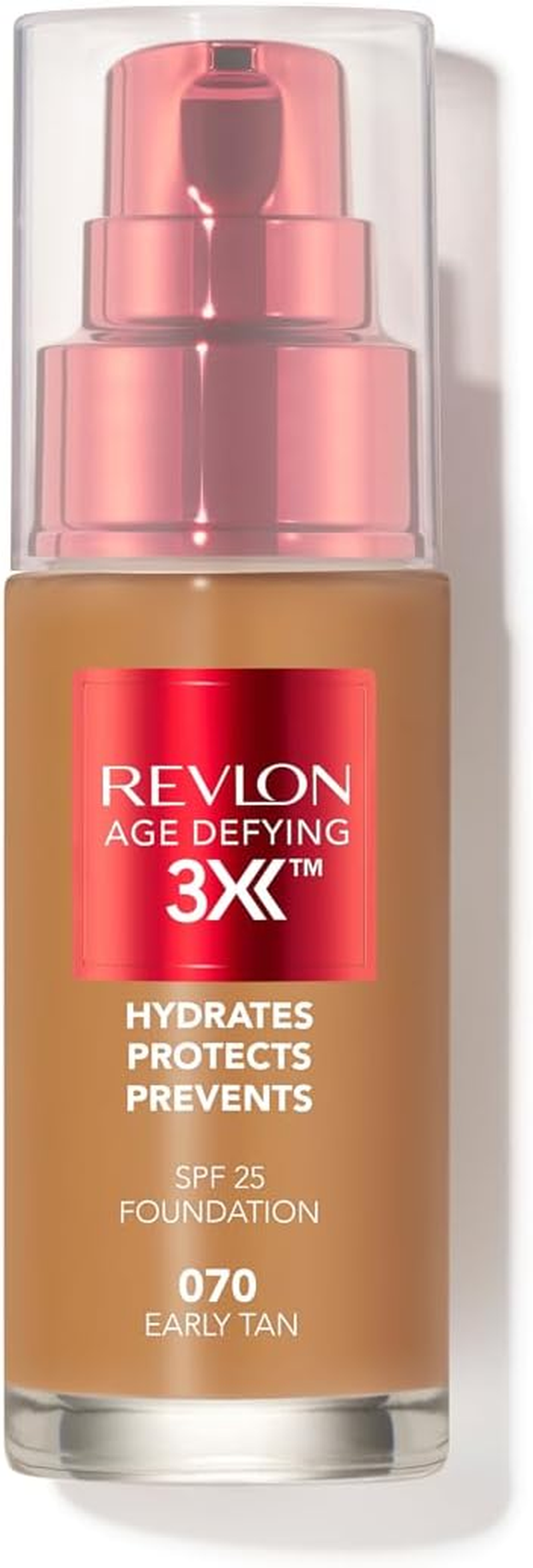 Revlon Age Defying 3X Foundation, Bare Buff, Medium Coverage, Natural Finish, SPF25, Anti-Aging, 30Ml